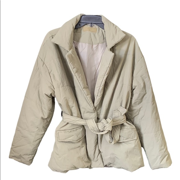 Blank NYC Hooded Quilted Wrap Jacket in Green - Picture 12 of 16